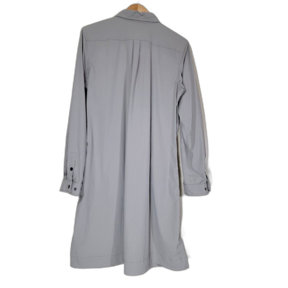 Women's Duluth Trading Grey Knee Length Collared Dress Shirt - Large - Picture 2 of 7